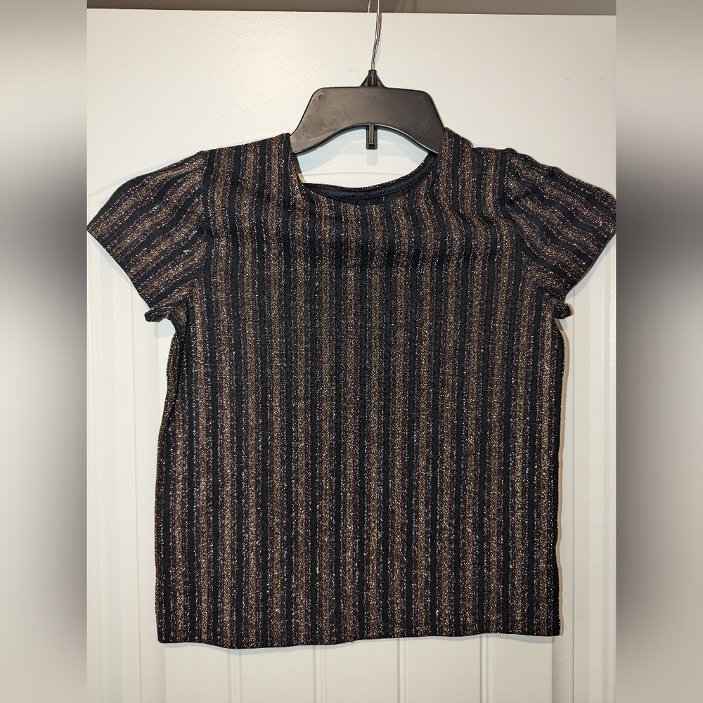 Girls sparkly striped shirt
